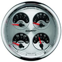 5" Quad Gauge 100 PSI/100-250 °F/8-18V/240-33 ohm American Muscle