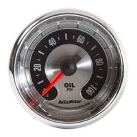 2-1/16" Oil Pressure 0-100 PSI Mechanical American Muscle