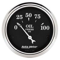 2-1/16" Oil Pressure 0-100 PSI Air-Core Old Tyme Black