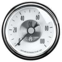 2-1/16" Oil Pressure 0-100 PSI Mechanical Prestige Pearl