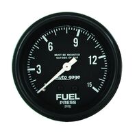 2-5/8" Fuel Pressure 0-15 PSI Mechanical Full Sweep Auto Gage