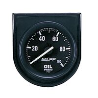 2-1/16" Oil Pressure 0-100 PSI Mechanical Black Full Sweep Auto Gage