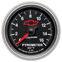 2-1/16" Pyrometer 0-1600 °F Chevy Red Bowtie