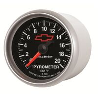 2-1/16" Pyrometer 0-2000 °F Chevy Red Bowtie