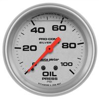 2-5/8" Oil Pressure 0-100 PSI Mechanical Liquid Filled Ultra-Lite