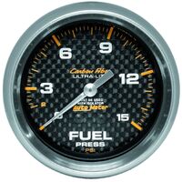 2-5/8" Fuel Pressure 0-15 PSI Mechanical Carbon Fiber