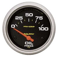 2-5/8" Oil Pressure 0-100 PSI Air-Core Pro-Comp