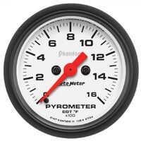 2-1/16" Pyrometer 0-1600 °F Stepper Motor Phantom