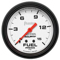 2-5/8" Fuel Pressure 0-15 PSI Mechanical Phantom