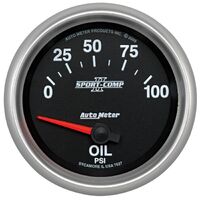 2-5/8" Oil Pressure 0-100 PSI Air-Core Sport-Comp II