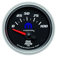 2-1/16" Oil Pressure 0-100 PSI Air-Core Black Mopar