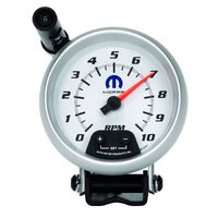 3-3/4" Pedestal Tachometer 0-10,000 RPM White Mopar