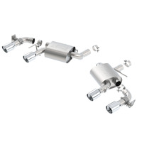 S-Type Quad RD RL Tips Dual Exit Rear Section Exhaust w/Dual NPP (Camaro 16-23)