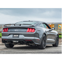 2.5in S-Type Axle Back Exhaust w/Valves - Black Chrome Tips (Mustang GT 18-23)