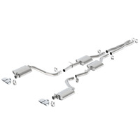 Dual Rectangle Angle Cut Dual Split Rear Exit S-Type Exhaust (Challenger 15-23)