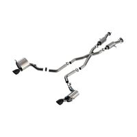 S-Type Cat-Back Exhaust System - Black Tips T-304SS (Grand Cherokee 15-21)