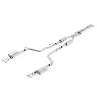 Dual Rectangle Angle S-Type CB Exhaust - Rear Split Exit (Challenger 09-14)