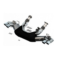 S-Type Exhaust System Dual Round A/C Tips 4inx 4.75in (Corvette 20-24)