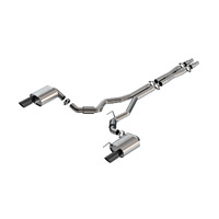 S-Type Cat-Back Exhaust System - Black Chrome (Mustang GT 24)