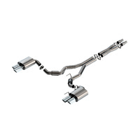 3 in S-Type Cat-Back Non-Active Exhaust- Chrome Quad Tip (Mustang GT 24)