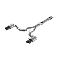 3 in S-Type Cat-Back Non-Active Exhaust- Carbon Fiber Quad Tip (Mustang GT 24)