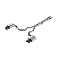 3 in Atak Cat-Back Non-Active Exhaust- Black Chrome Quad Tip (Mustang GT 24)