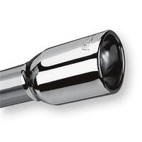 Polished Tip Single Oval Rolled Angle-Cut w/Clamp - Inlet 2 1/4in. Outlet 3 5/8 x 2 1