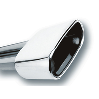 2.5in Inlet 6.69in x 3in Rectangular Rolled Angle Cut Single Inlet x 5.63in Long Exhaust Tip