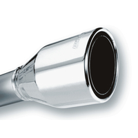 2.5in Inlet 4.5in Round Rolled Angle Cut Phantom X 7.75in Long Embossed Exhaust Tips