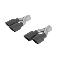 Black Chrome 3in Tip Kit - For PN 140755 and 140756 (Grand Cherokee 18-21)
