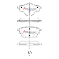 DBA DB15165SS Street Series Brake Pad Set