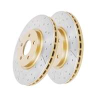 DBA DBA167X Street Series X Gold Cross-Drilled Brake Disc Rotor Pair 280mm