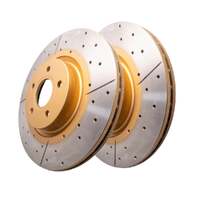 DBA DBA2120X Street Series X Gold Cross-Drilled Brake Disc Rotor Pair 320mm