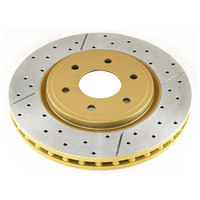 DBA STREET SERIES BRAKE ROTOR X-GOLD CROSS-DRILLED & SLOTTED