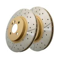 DBA DBA2524X Street Series X Gold Cross-Drilled Brake Disc Rotor Pair 294mm