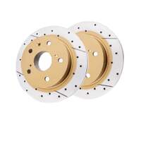 DBA DBA2589X Street Series X Gold Cross-Drilled Brake Disc Rotor Pair