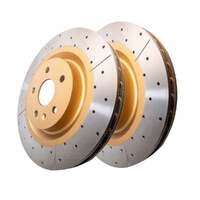 DBA DBA2604X Street Series X Gold Cross-Drilled Brake Disc Rotor Pair 355mm