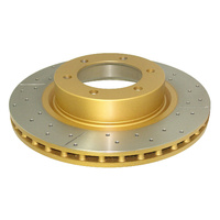 DBA STREET SERIES BRAKE ROTOR X-GOLD CROSS-DRILLED & SLOTTED