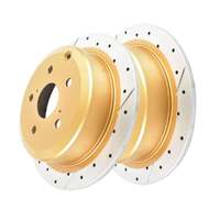 DBA DBA2707X Street Series X Gold Cross-Drilled Brake Disc Rotor Pair 286mm