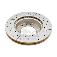 DBA STREET SERIES BRAKE ROTOR X-GOLD CROSS-DRILLED & SLOTTED