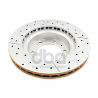 DBA STREET SERIES BRAKE ROTOR X-GOLD CROSS-DRILLED & SLOTTED