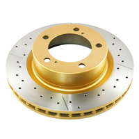 DBA STREET SERIES BRAKE ROTOR X-GOLD CROSS-DRILLED & SLOTTED