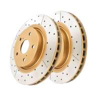 DBA DBA2744X Street Series X Gold Cross-Drilled Brake Disc Rotor Pair 305mm