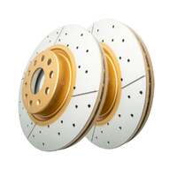 DBA DBA2806X Street Series X Gold Cross-Drilled Brake Disc Rotor Pair 312mm