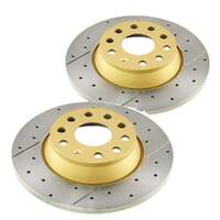 DBA DBA2807X Street Series X Gold Cross-Drilled Brake Disc Rotor Pair 285.6mm