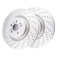 DBA DBA3360EXDS Street Series Cross-Drilled & Slotted En-Shield Brake Disc Rotor Pair 390mm