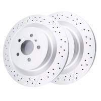 DBA DBA3361EXDS Street Series Cross-Drilled & Slotted En-Shield Brake Disc Rotor Pair 345mm