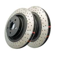 DBA DBA42164XD 4000 Series Cross-Drilled & Dimpled Brake Disc Rotor Pair 370mm