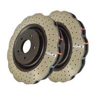 DBA DBA42224WXD 4000 Series Wave Cross-Drilled & Dimpled Brake Disc Rotor Pair 350mm