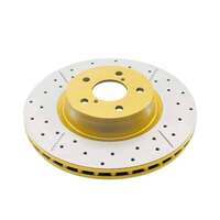 DBA DBA42246CXL 4000 Series Curved Vane Cross-Drilled & Dimpled Brake Disc Rotor Single Left 350mm